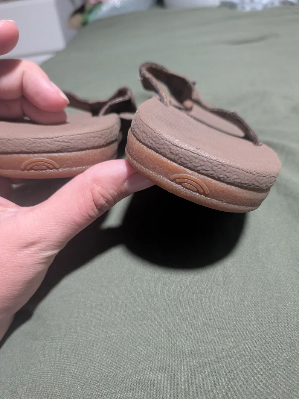 Rainbow Sandals Toddler Size 11/12 Brown Espresso Leather Flipflop Summer Beach